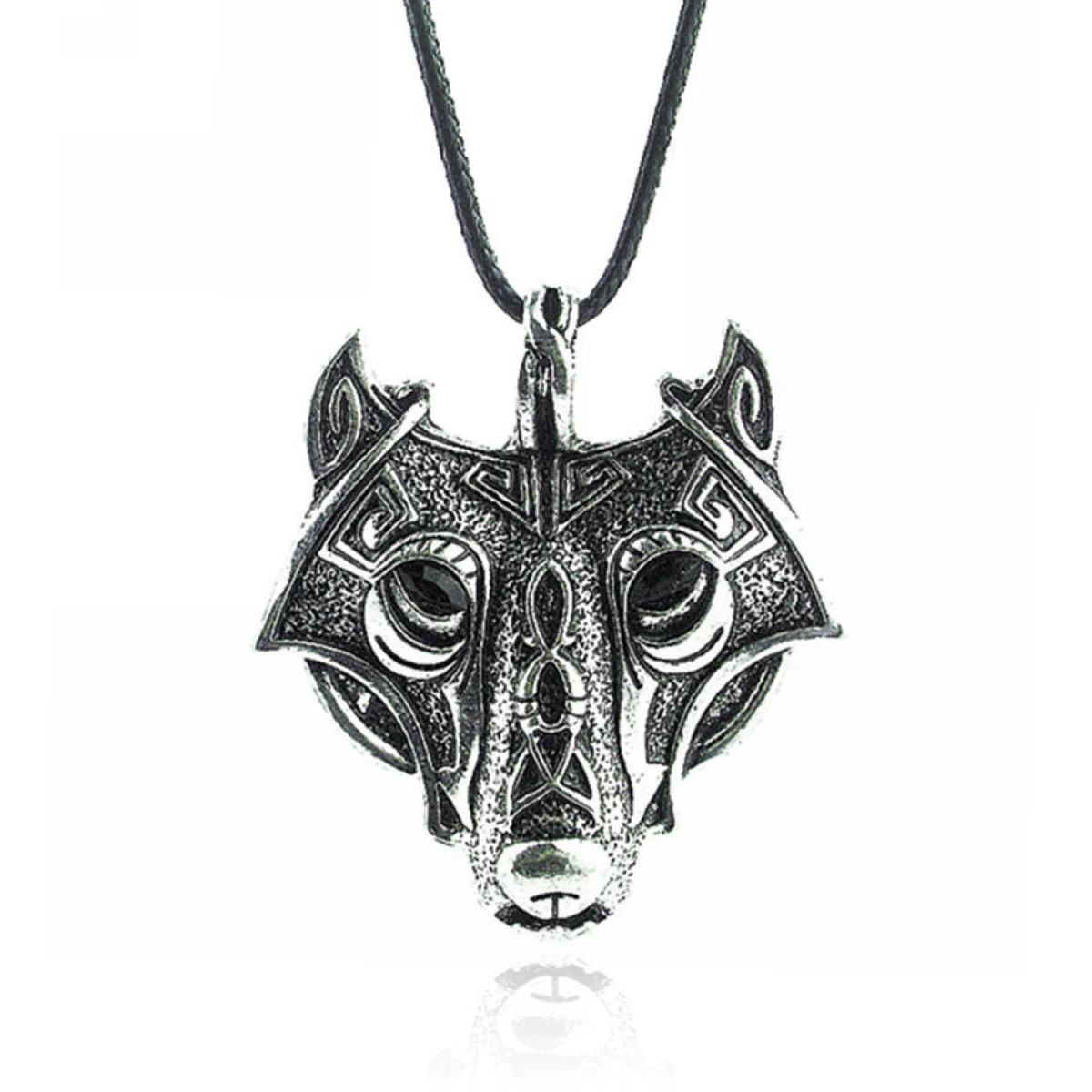 Vintage Mens Boys Retro Wolf Animal Head Pendant Necklace Cool Jewelry Gift