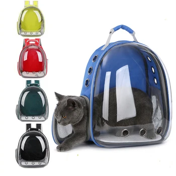 

New Arrival Pet dog cat Carrier Breathable Bag Portable Pet Outdoor Travel Transparent Capsule Backpack Dog Cat 5 colors