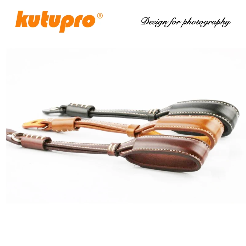

kutupro 1Pcs DSLR Camera Leather PU wrist Band Soft Hand Rapid Wrist Strap Grip For Finepix nikon canon sony pentax