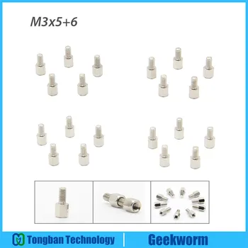 

Geekworm 20 Pcs/Lot M3x5+6 Hex Nickel plating Brass Spacer Pack for Raspberry Pi / Ardu-ino / Orange Pi