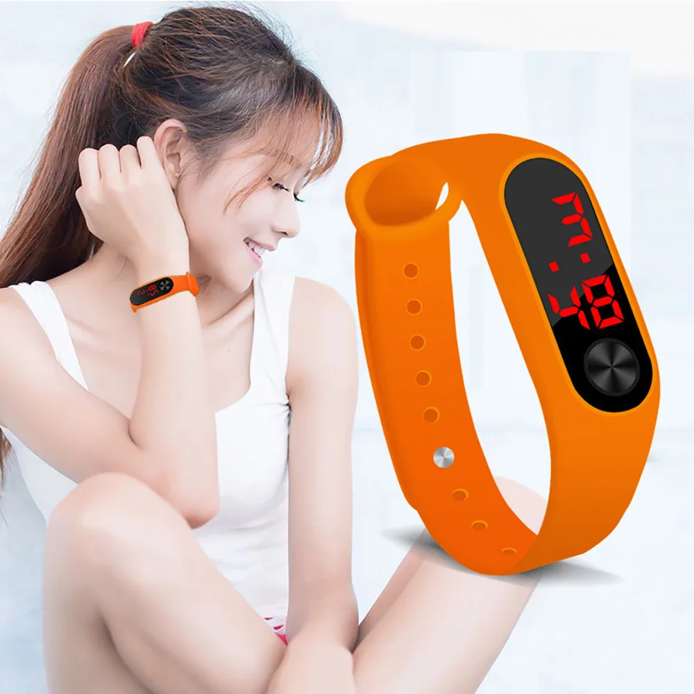 Простые Женские часы наручные часы светодиодные спортивные модные электронные часы Reloj deportivo para mujer C50