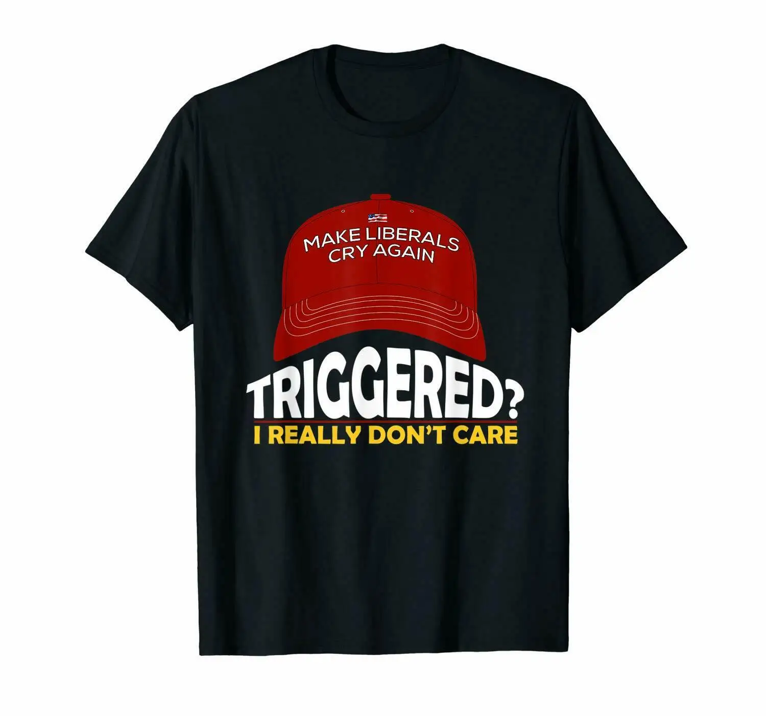 Футболка с надписью Make Liberals Again I Real Don't Care Trump 2020 черная футболка в S-3XL стиле