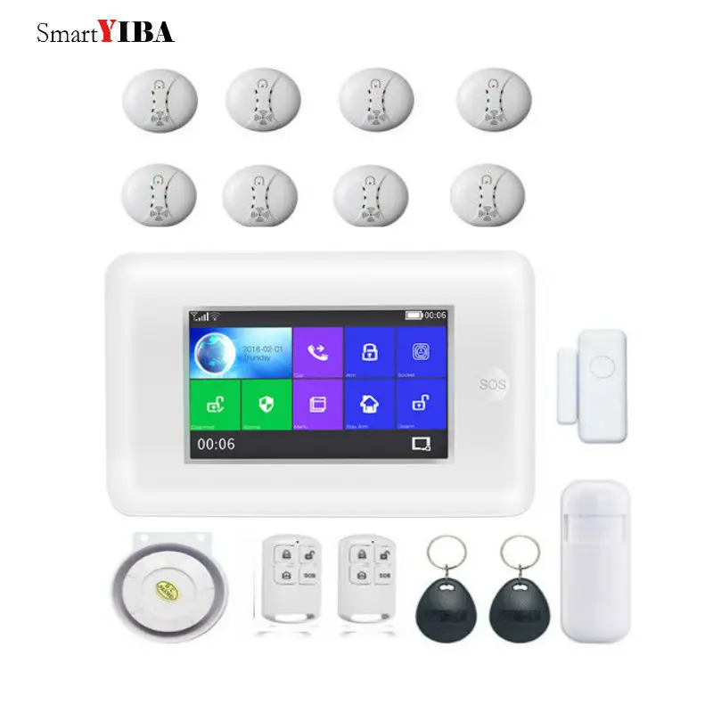 SmartYIBA Совместимость с Amazon Alexa Wi Fi 3g дома охранной сигнализации системы