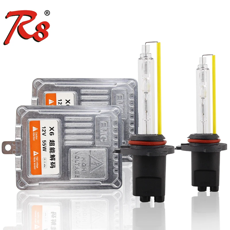 Супер Canbus H1 H3 H11 9005 9006 9012 HB4 D2H 55 Вт AC 5500K ксеноновый комплект лампы высокого люмена X6
