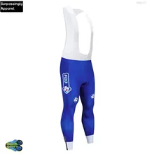 Мужские Велоспорт комбинезон с длинным рукавом FDJ Coolmax синий велосипед Биб колготки Mtb Ropa Ciclismo влаги брюки из влагопоглощающей ткани 12D гель площадку