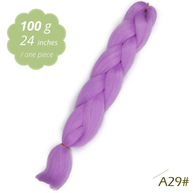 AISI BEAUTY Crochet Braids Synthetic Hair Jumbo Braiding Hair 100g/Pack Pink Grey Twists Braids Hair Extensions - Цвет: A29