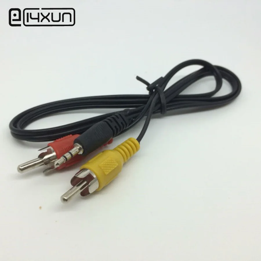 1pcs 2.5mm 3 Pole Male Plug to RCA Male AV Plug 2.5mm Stereo Music