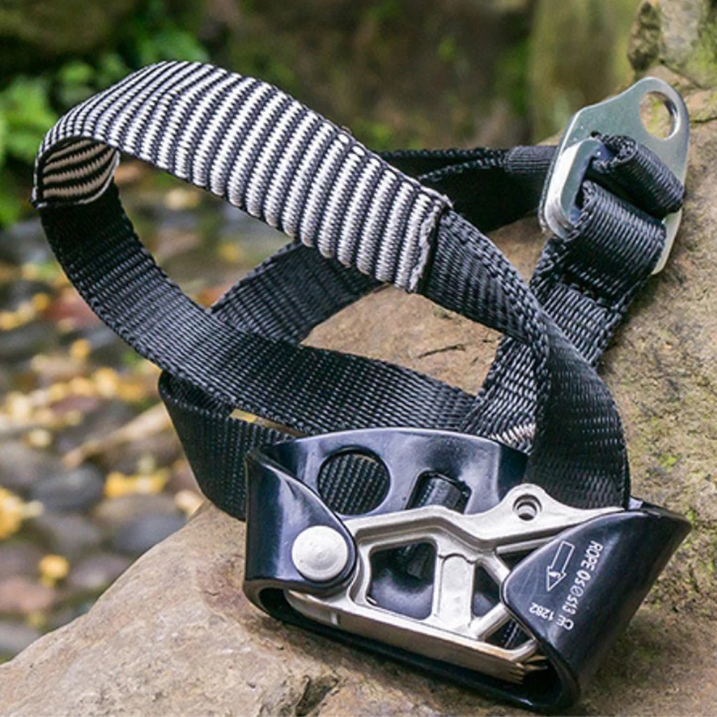 Left Foot Ascender Riser Rock Climbing Mountaineering Equipment Gear Max Load: 100kg CE Certificated