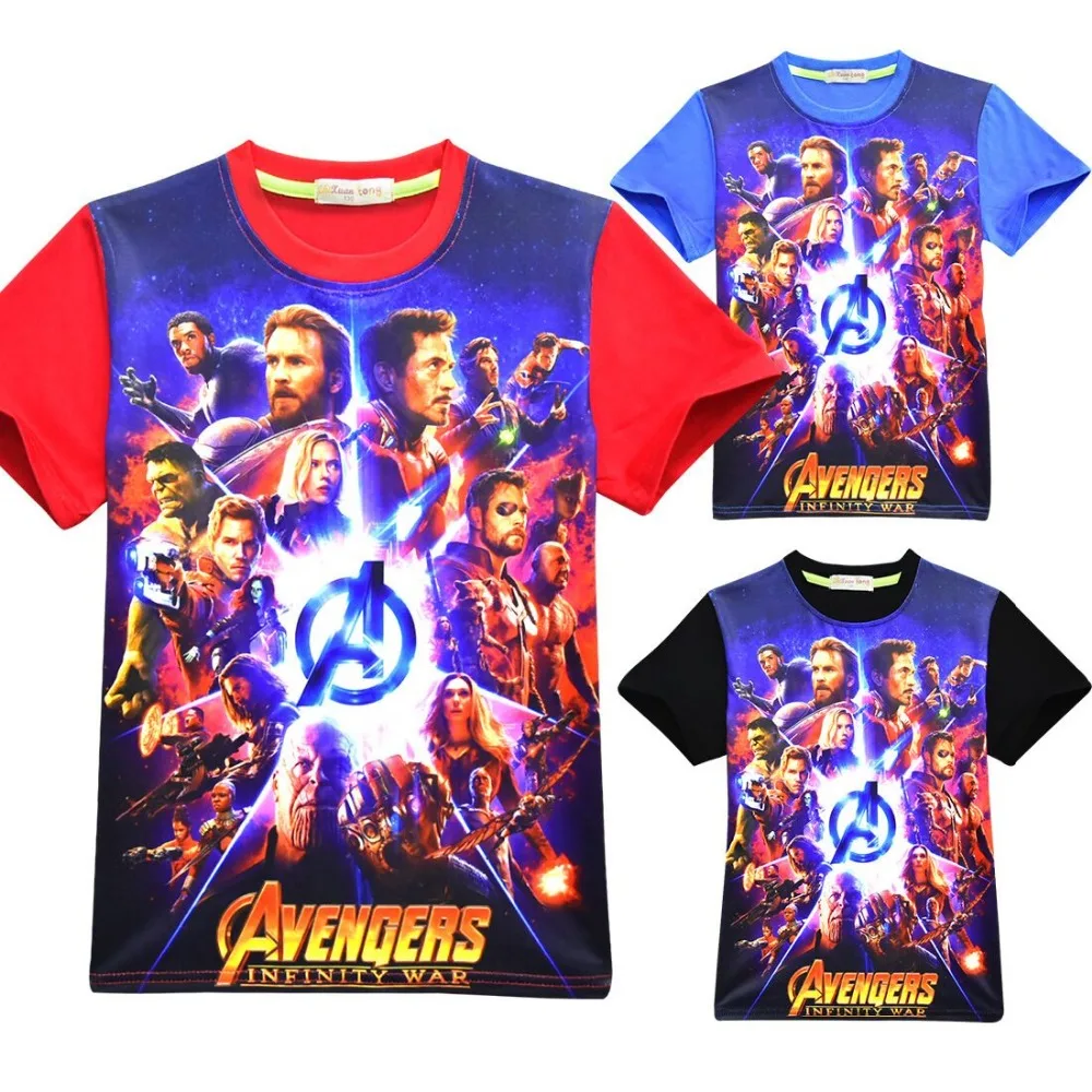 

Baby Boys Clothes Kids T Shirt Avengers Alliance 3 Print Short Sleeve Outfit Cotton Girl T-shirt Cartoon O-neck Tees