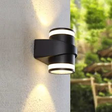 Thrisdar 10W Waterproof LED Wall Lamp Outdoor Garden Porch Light Aluminum Villa Aisle Corridor Balcony Wall Light thrisdar 18w nordic outdoor led wall lamps waterproof ip65 garden corridor porch lights aluminum villa balcony stairs wall light