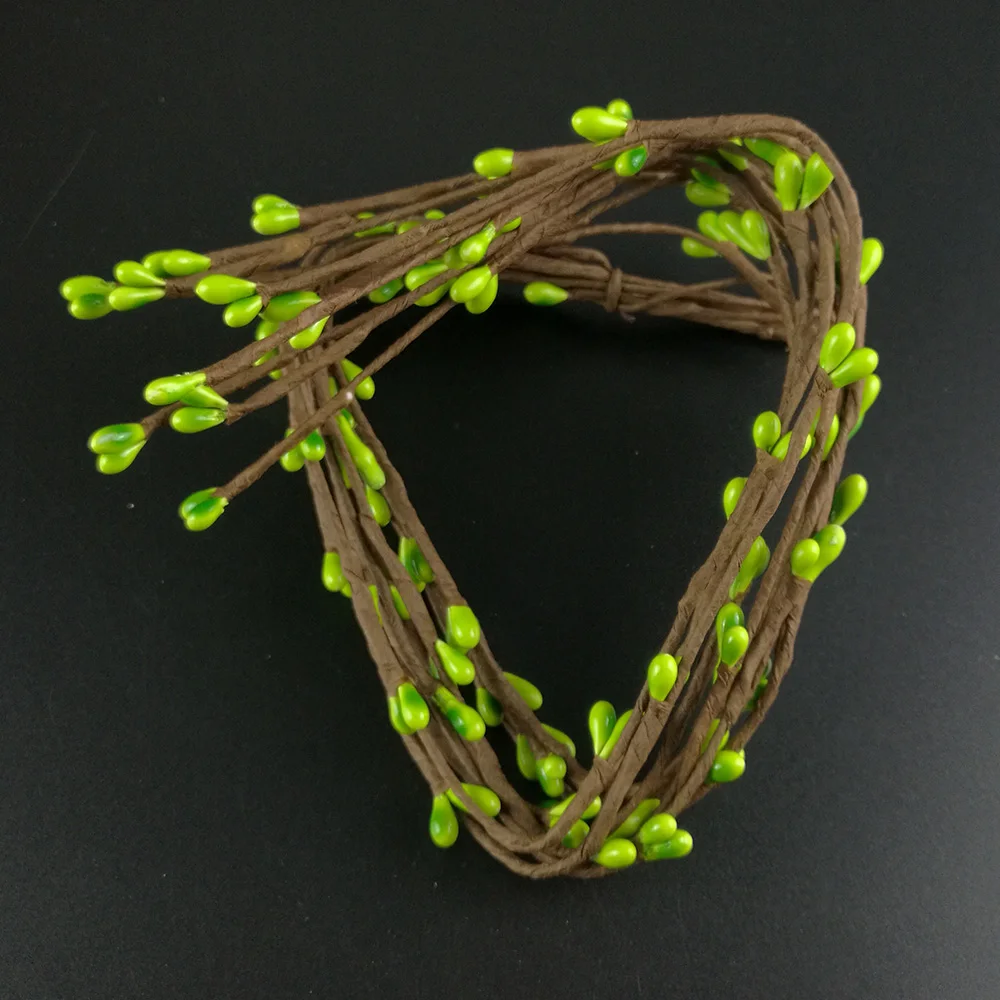 50 шт. Красивая Пип ягодная Цветочная Гирлянда Stamen для цветочных свадебных венков