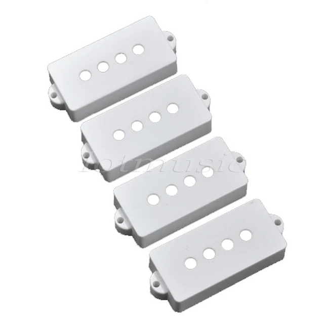 4Pcs White Pickup Cover for Fender Precision P Bass Guitar Pickup
