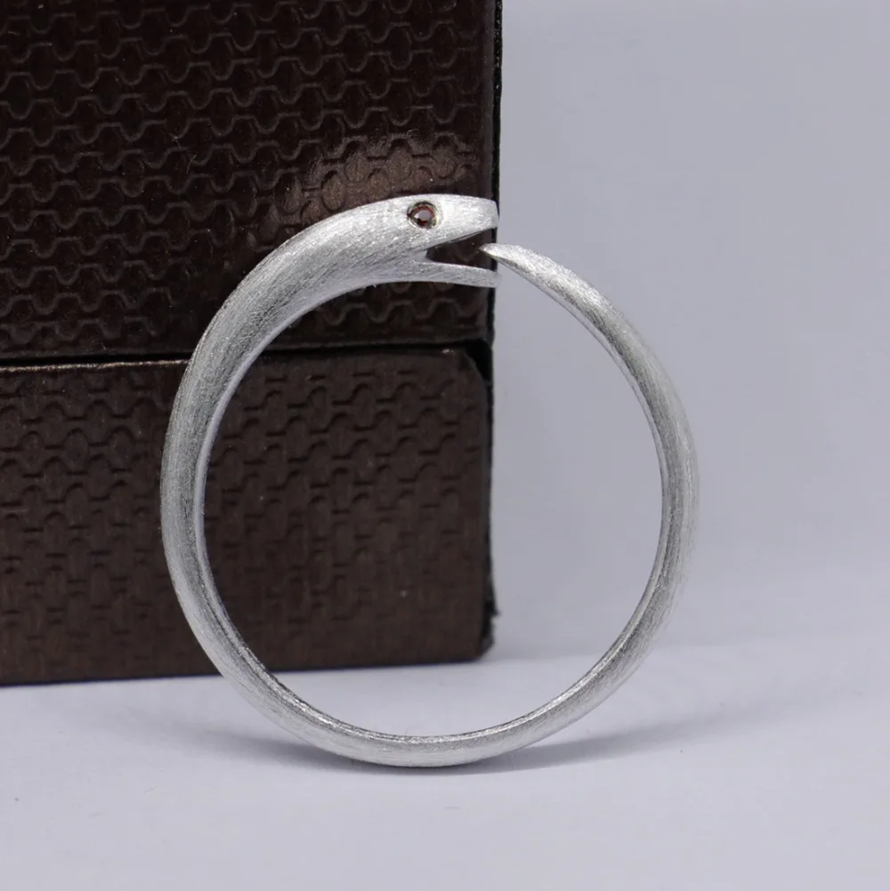 Чистое серебряное кольцо в виде змеи Wellmade|silver snake ring|snake ringring ring |