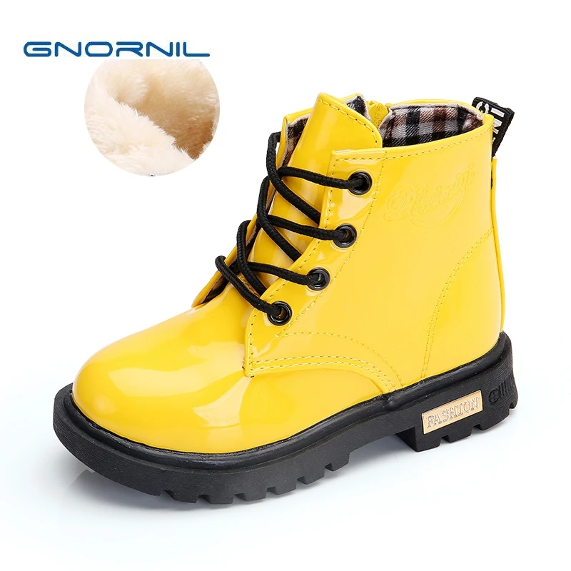 Clearance Sale Winter Children Shoes Girls Boys Martin Boots PU Leather ...