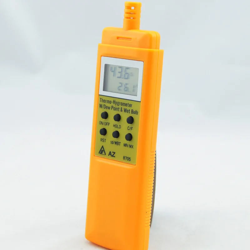 AZ8705 temperature and humidity meter handheld portable dew point temperature and humidity tester wet bulb (3)