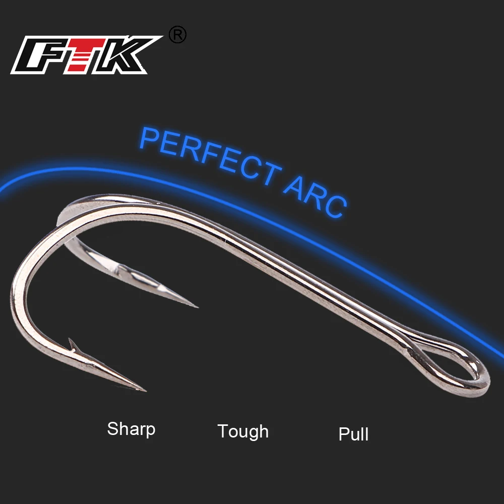 FTK Fishing Hook Baitholder Double Hook Bass Lure Holder Fly Tying Crank Hook Set Saltwater 10 pcs/lot Needle Fishhook 709 FTK Fishing Hook Baitholder Double Hook Bass Lure Holder Fly Tying Crank Hook Set Saltwater 10 pcs/lot Needle Fishhook 709