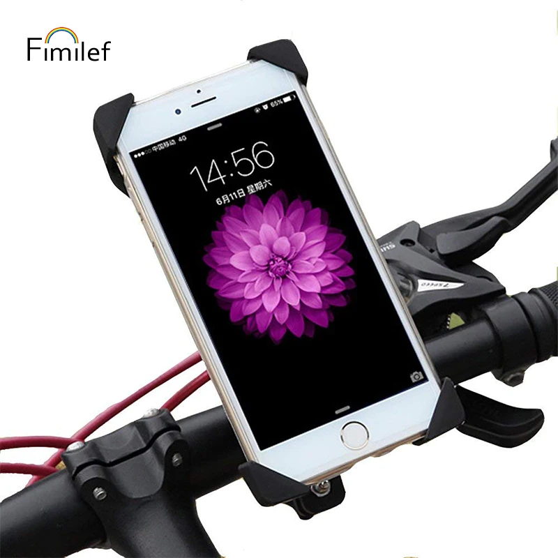 

Fimilef Anti-Slip Universal Bike Mount for Phone Anti Shake Fall Prevention Bicycle Motorcycle Handlebar Clip Phone Holder Stand