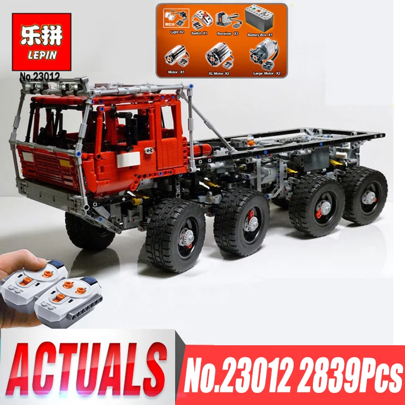 

Lepin 23012 Technic Series Vehicles Car Truck Model Building Blocks Toy Equipped with 5 Motors and 1 Charging Box 813 Model Gift