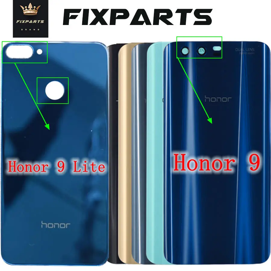 Корпус для Huawei honor 9 Lite Задняя крышка батареи Дверь стеклянная корпуса 5 15 &quotдля