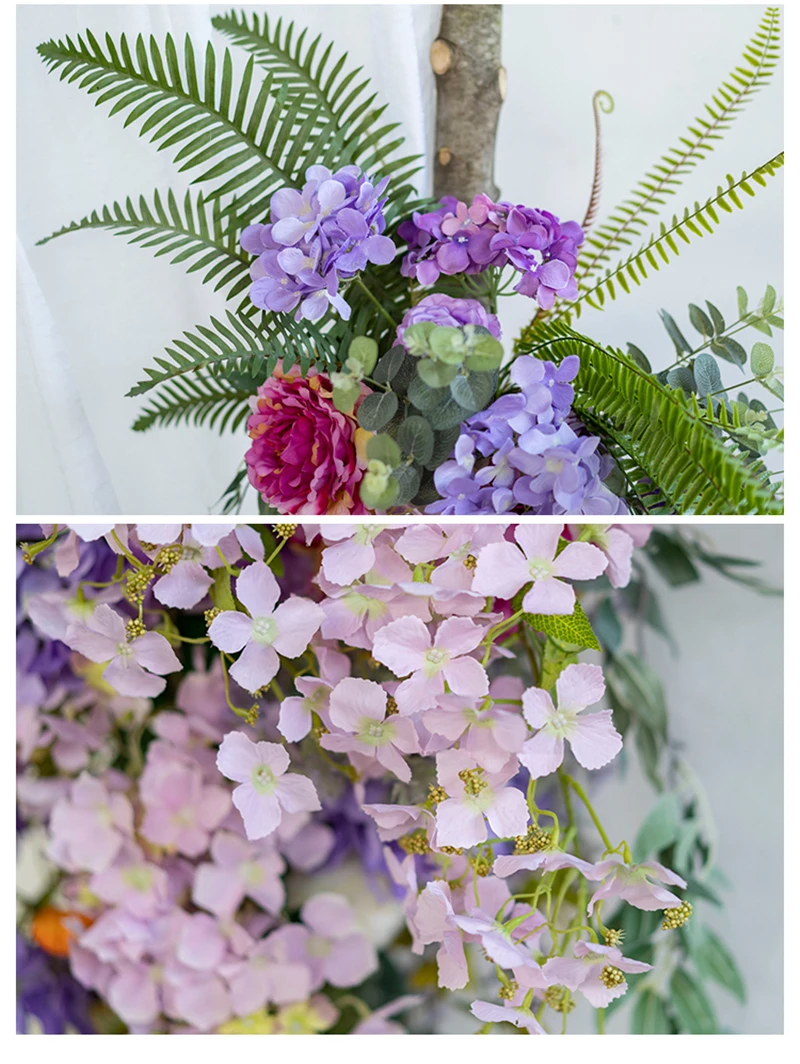 JAROWN Artificial Flower Row Flower Wall Wedding DIY Decor Arch Floral Stage Background Layout Decorative Flowers Props Flores (8)