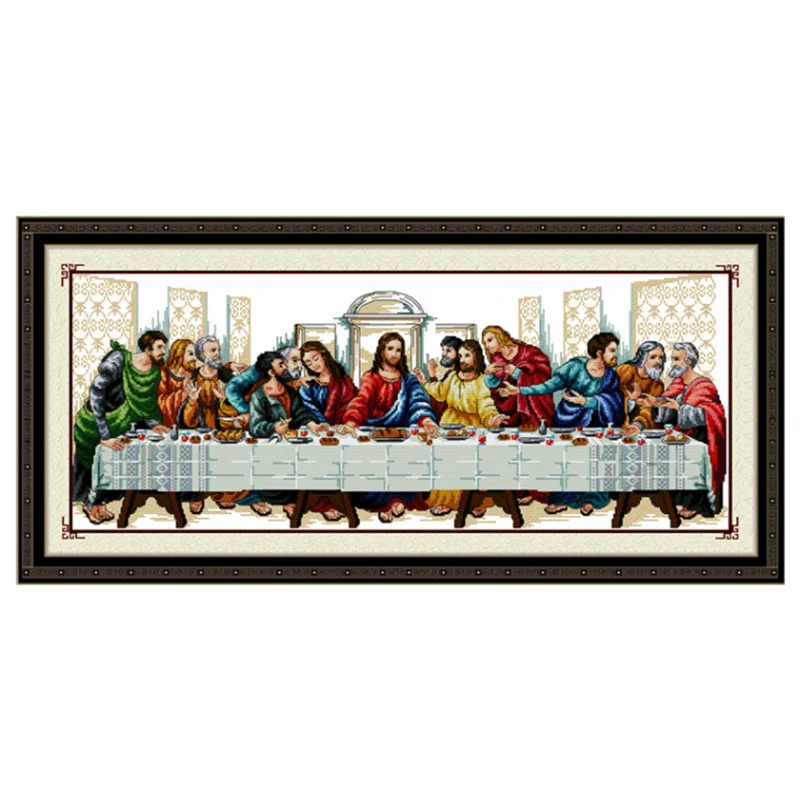 

101*48cm DIY Embroidery Kit Precise Printed The Last Supper Design Handmade Needlework Cross Stitch Set Embroidery DIY Needlewor