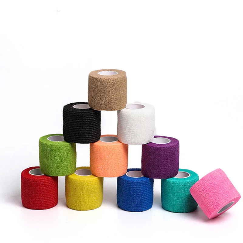

Security Protection Waterproof Self-adhesive Cshesive Bandages Elastic Wrap First Aid Sports Body Gauze Vet Medical Tape