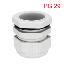 Uxcell PG29 Пластик водонепроницаемый кабельный сальник разъем регулируемый контргайки провода вводы суставов белый для 18-25 мм диаметр провода 4 шт./лот