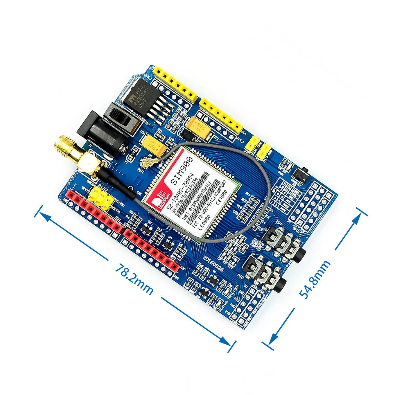 SIM900 GPRS/GSM щит макетная плата четырехдиапазонный модуль для Arduino совместимый