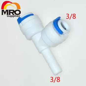 

3/8" OD Tube Quick Connection 3/8" Pipe Type T Connector RO Water Reverse Osmosis Aquarium System Connector Fitting ST023 B
