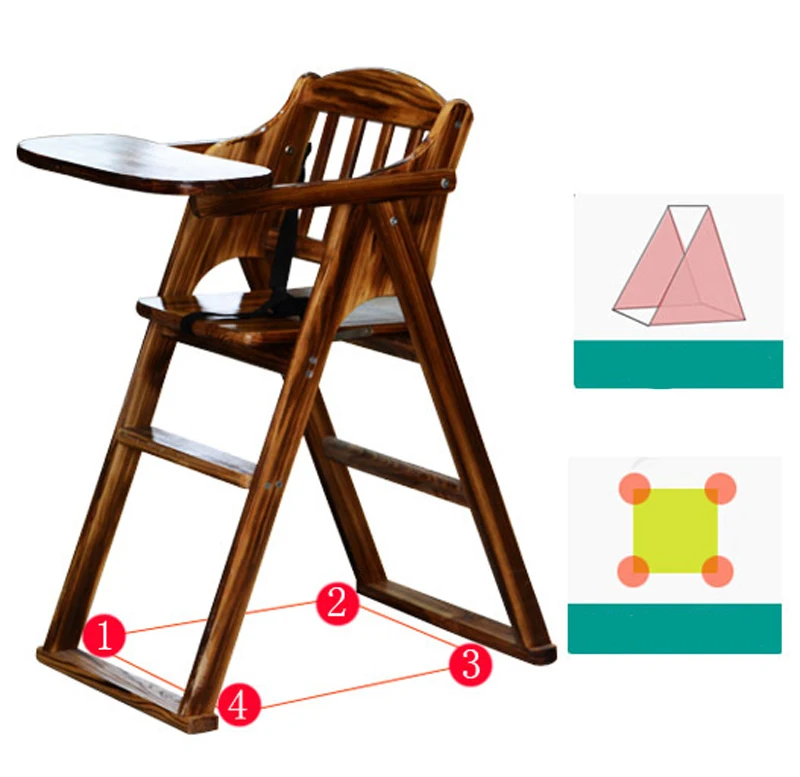 Однослойное деревянное детское кресло, переносное детское сиденье, складное детское сиденье, переносное детское сиденье, стульчики для кормления