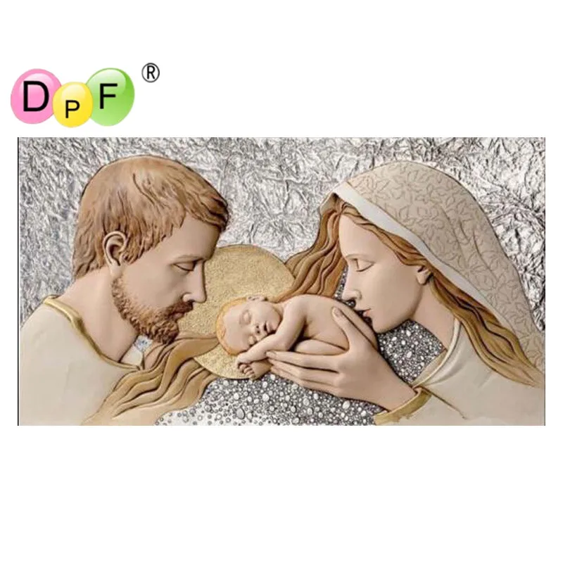 DPF Needlework 5D Diy Diamond Painting "newly born baby" Full square
