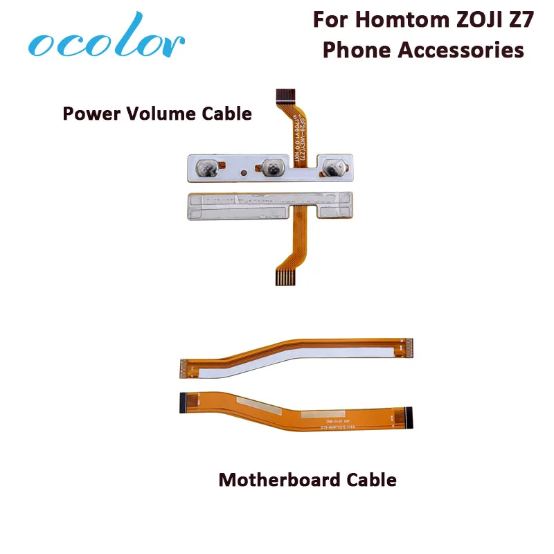 

ocolor For Homtom ZOJI Z7 Motherboard FPC Cable Replacement For Homtom Z7 Power Volume button Flex Cable Phone Accessories