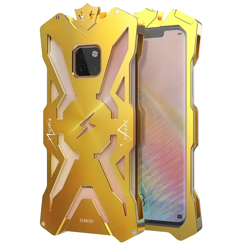 Для huawei mate 20 Pro чехол Роскошный милый жесткий металлический алюминиевый сплав Броня защитный чехол для телефона mate 20 задняя крышка Funda - Цвет: Gold