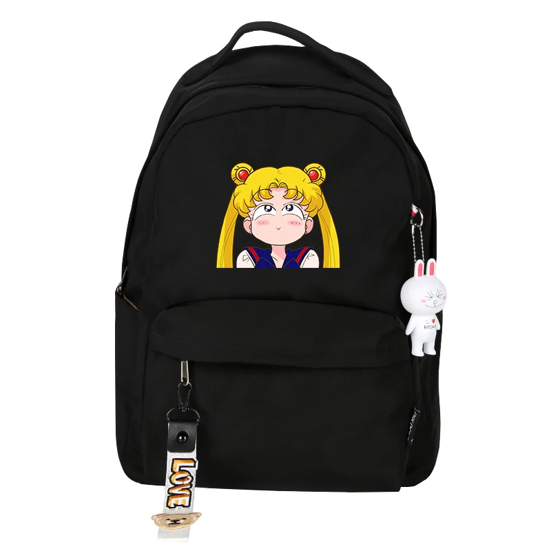 Аниме Сейлор Мун Усаги рюкзак с принтом Kawaii рюкзак для ноутбука нейлоновые школьные сумки для девочек-подростков милый рюкзак