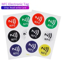 6 шт./лот) NFC метки стикер s NTAG213 NFC метки RFID клейкая этикетка наклейка универсальные этикетки Ntag213 RFID бирка для всех NFC телефонов