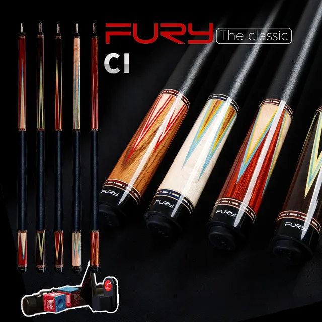 

US Imported FURY CI All Handmade Pool Cue Stick with Case 13mm Tip Billiard Cue Stick Kit for Champion Professional Athlete HTE