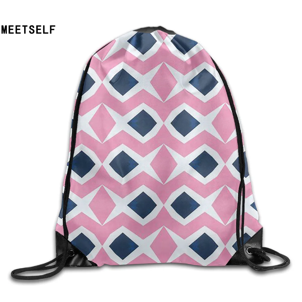 SAMCUSTOM 3D Print Geometric Fish Shoulders Bag Women Fabric Backpack