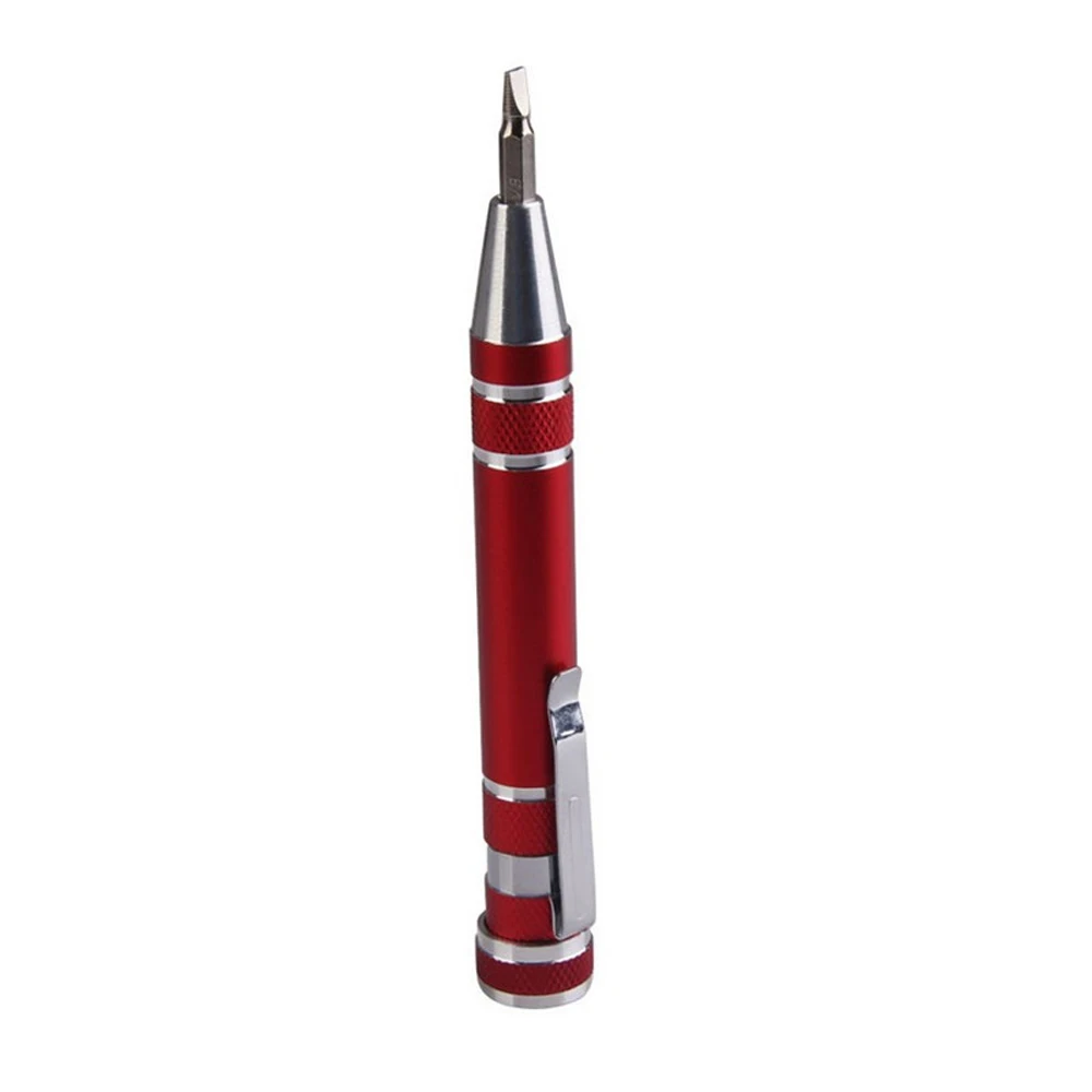 Многофункциональная Карманная отвертка с магнитной мини-портативной алюминиевой ручкой для инструментов