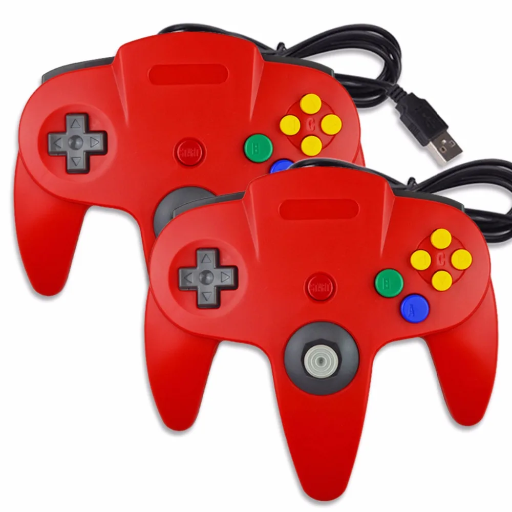 Iseebiz 2 PCS/Set Black USB Wired Gamepad For Joystick Nintend N64 Controller for Mac for PC Games Gamepads For Gamecube N64 Iseebiz 2 PCS/Set Black USB Wired Gamepad For Joystick Nintend N64 Controller for Mac for PC Games Gamepads For Gamecube N64