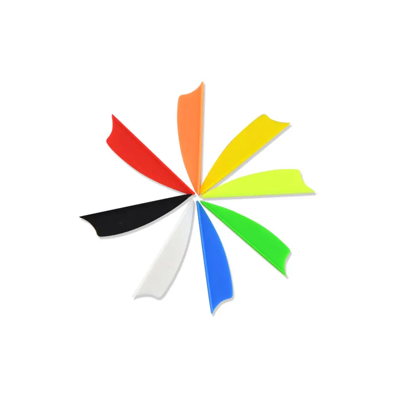 50pcs 1.75inch Arrow Feathers Outdoor Sports Shooting Accessories Arrow Shaft DIY Shield Rubber Feather