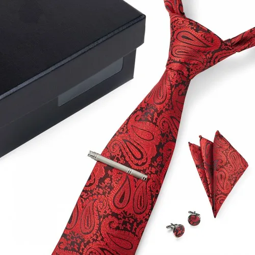 Ikepeibao заказной Галстук Пейсли итальянский официальный широкий мужской цветочный галстук комплекты носовых платков личные этикетки-стяжки аксессуары - Цвет: as pic S155
