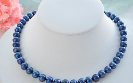 

ddh002883 17" ROUND BLUE FRESHWATER PEARL NECKLACE A++