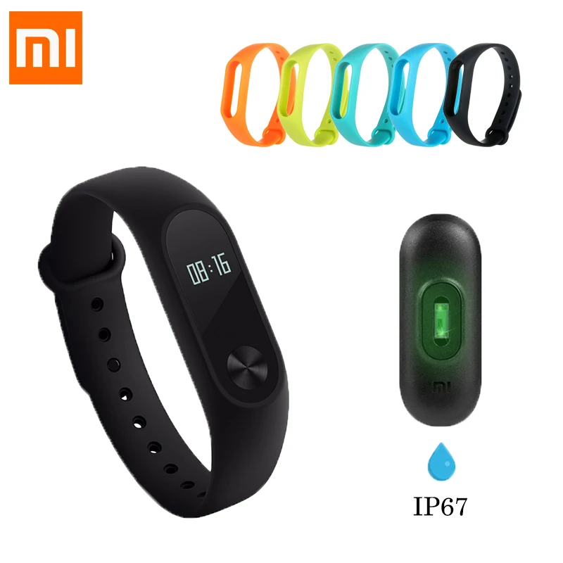 Распродажа оригинальный Смарт браслет Xiaomi Mi Band 2 фитнес MiBand сенсорный экран