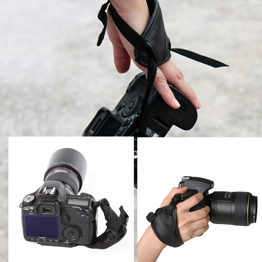 High quality camera grip PU Hand Grip Wrist Strap Photography