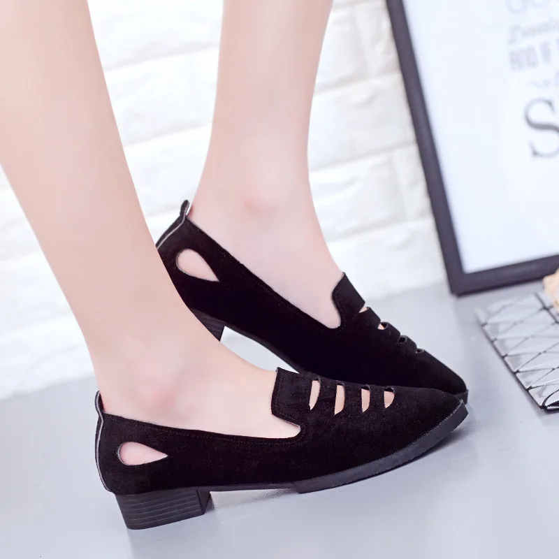 

Summer Style Slip on Woman Shoes Pointed Toe loafers Cut-outs flat shoes women espadrilles zapatos mujer hjm78
