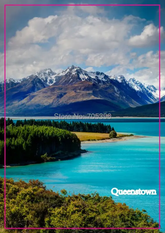 Магниты 10K Новая Зеландия южный остров Queenstown озеро Текапо пейзаж фото магнит на