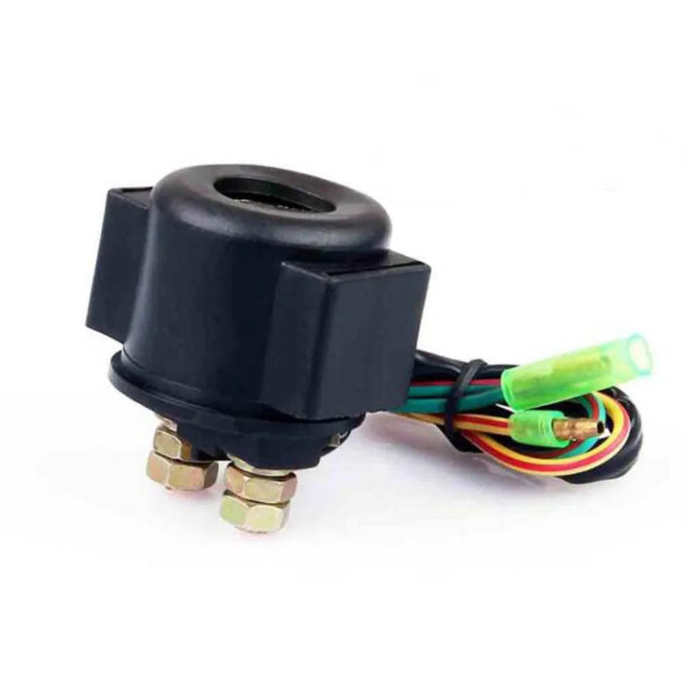 12v Dc Waterproof Black Motorcycle Start Relay With Two