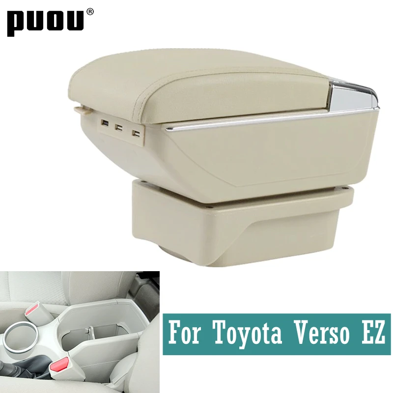 

Armrest For toyota verso EZ Rotatable central Store content Storage box with cup holder ashtray