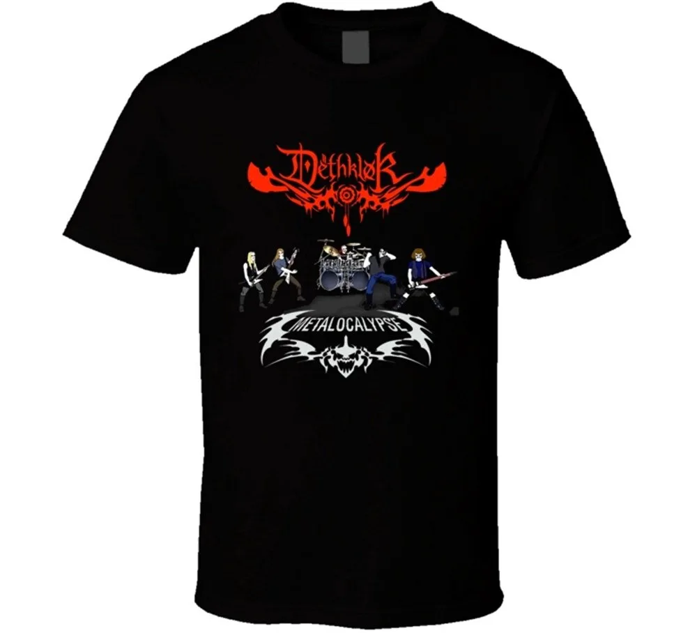 Новый дизайн Для мужчин Metalocalypse Dethklok футболка футболки с изображениями героев из