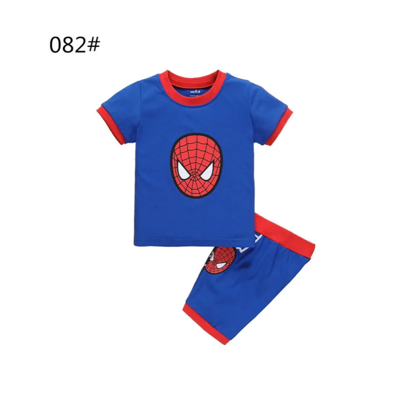 Baby Boy Summer Spiderman Short Clothing Sets Navy Masked Heroes for